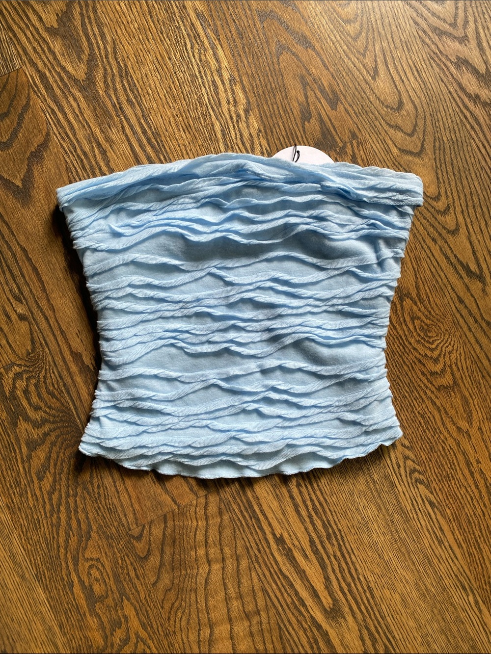 Princess Polly Light Blue Ruffled Tube Top